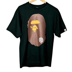 Men's Bape A Bathing Ape Big Ape Head T-Shirt Black Large 1J80 110 003